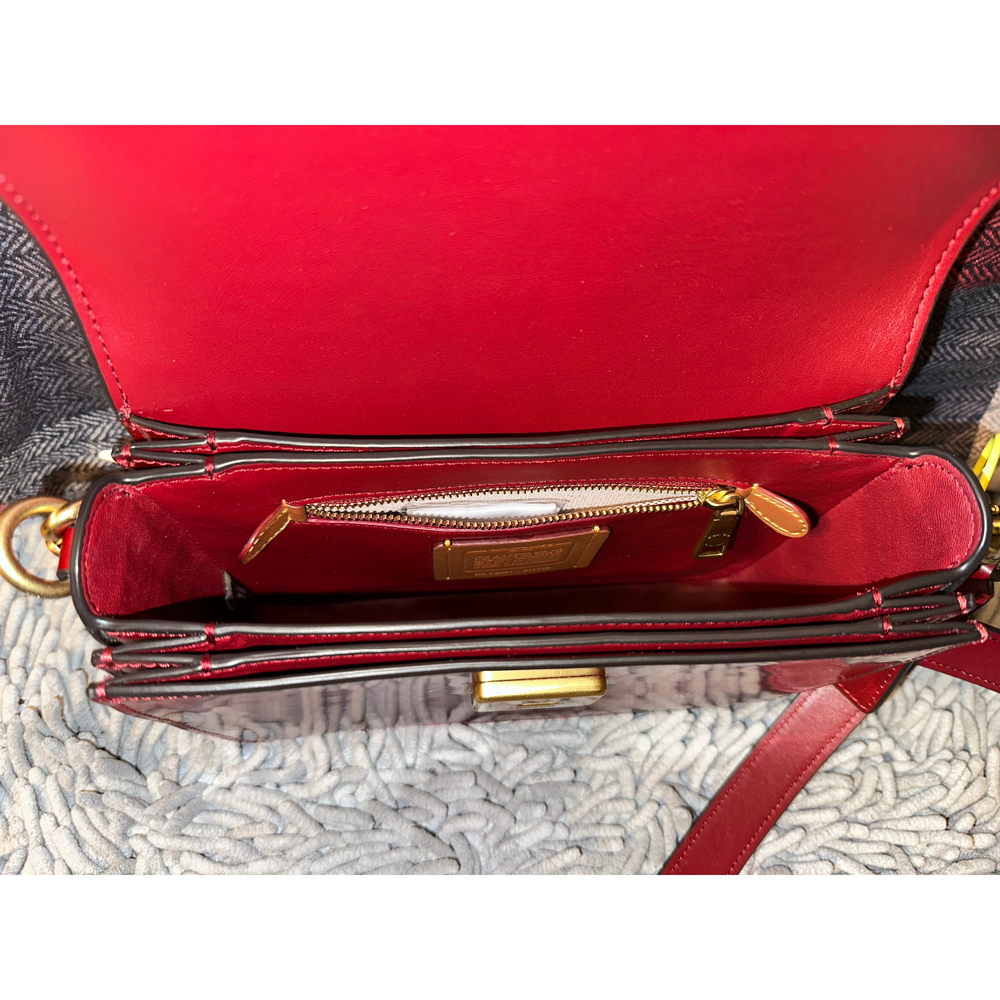Coach Rogue top handle Red Leather Handbag - Picture 8 of 9